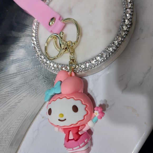 Adorable Pretty My Melody Keychain Keyring Handbag Charm Accessory - Picture 5 of 5